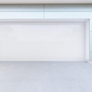 Double Aluminium Narrow fluted Garage Door White W4880xH2135mm