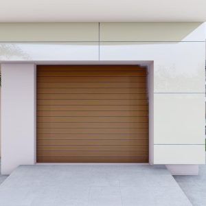 Single Aluminium Garage Door Bronze W 2440mm x H 2135mm